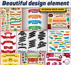 25套精美的标签：Beautiful design element - 25x EPS